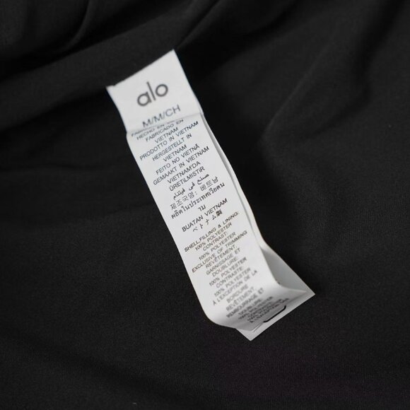 ALO YOGA Sherpa Edge Bomber Series Solid Color Stand Collar Zipper Casual Hoodle - Picture 10 of 10